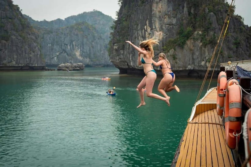3-Day Discover the most stunning Cat Ba Island - Lan Ha Bay - Day 1: From Hanoi/Cat Ba to Ben Beo Pier, Caves, a Remote Beach, and Glowing Plankton