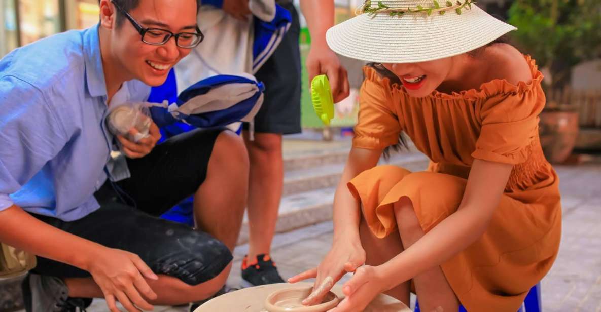 Bat Trang Pottery ancient village by Motorbike - Making ceramics with a traditional family workshop