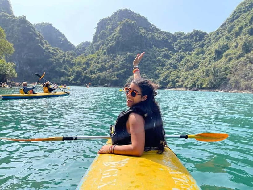 Cat Ba: Day boat tour with: kayak, cave, bike, meal, tickets - Lunch onboard: local Vietnamese food, seafood, and vegetarian options