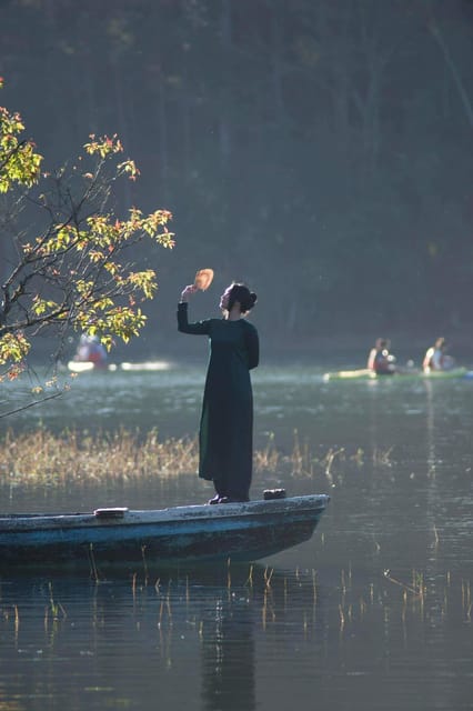 Da Lat: Sunrise Lake and Forest Photography Tour - Boat ride time and the vintage-boat portrait moment
