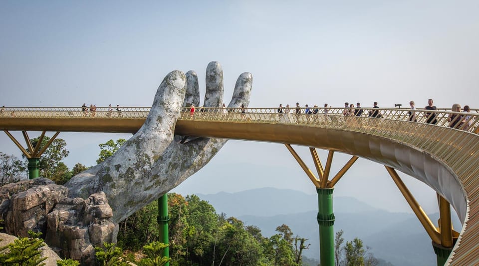Da Nang: Ba Na Hills Entry with Cable Car and Lunch Option - Golden Bridge: the photo stop that also hits in person