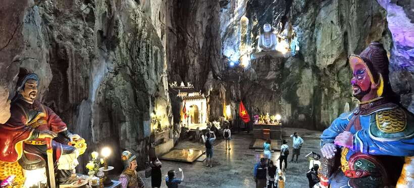Da Nang/Hoi An: Marble & Monkey Mountains with Am Phu Cave - Marble village stop: seeing craft, not just souvenirs