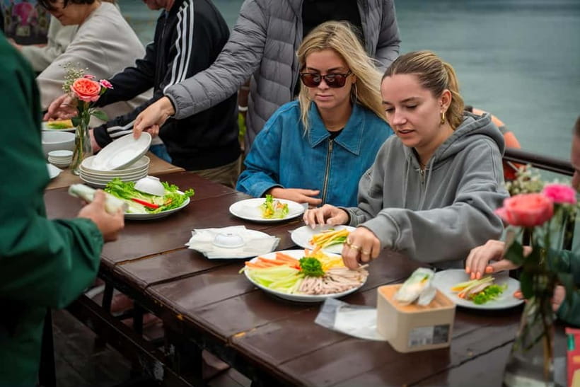 From Hanoi/Cat Ba: Lan Ha Bay Full-Day Boat Trip - Ong Cam Islet lunch onboard: when a midday break actually works