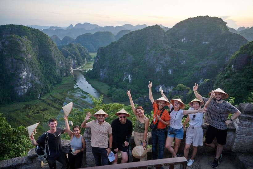 From Hanoi: Trang An, Hoa Lu & Mua Cave Full-Day Luxury Tour - Hoa Lu ancient capital: Dinh King and Le King Temple visits