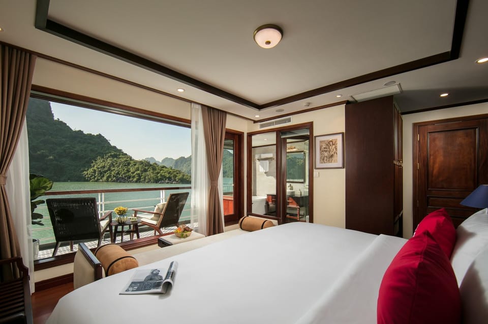 Hanoi: 2-Day Lan Ha & Halong Bay 5 Stars Cruise with Balcony - Day 1 Schedule: Lunch on the Water, Caves or Ba Trai Dao, Then Sunset